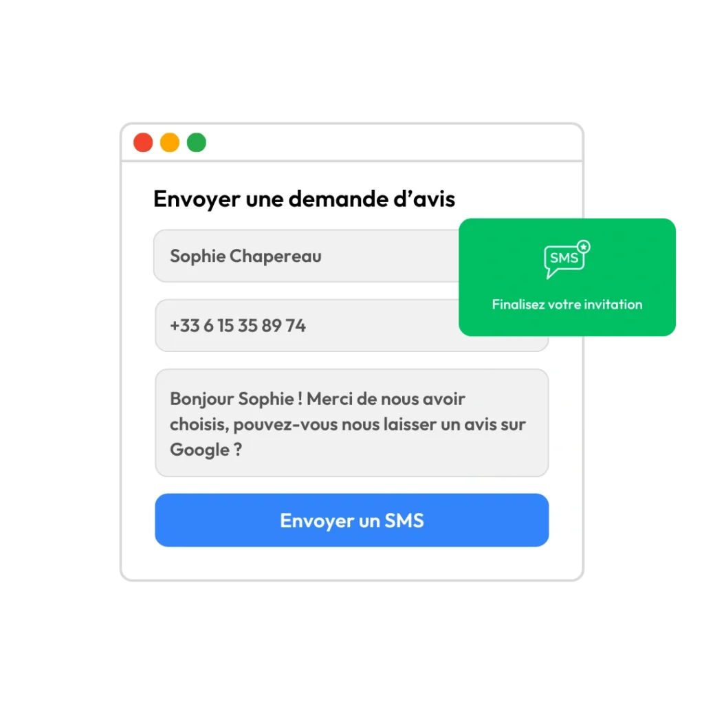 Envoyer des demandes d'avis à vos clients